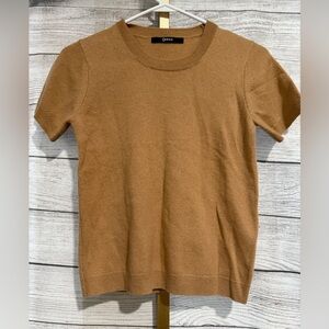 Quince Mongolian Cashmere Tee Sz S Tan